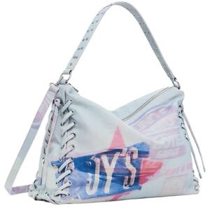 DESIGUAL New Reprise Vito Leiria Oversized Shoulder Bag Crossbody Strap Canvas